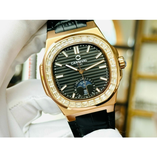 Carnival Nautilus 8110g Dây Da đen