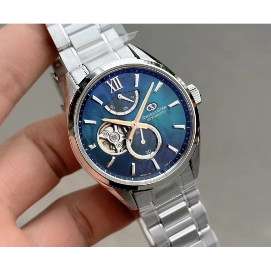 Orient Star semi skeleton BLue green Grandient MOP Dial - RK-BY0001A 